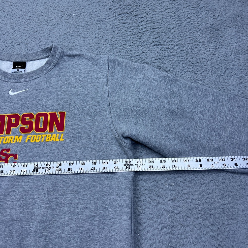 Nike Simpson Storm Football Sweatshirt M Gray Crewneck Pullover Center Swoosh SC - Picture 5 of 12